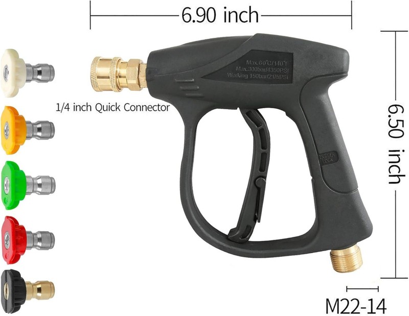Manual Pressure Washer 5 Spray Patterns 20.7MPa Home/Garage Use USstock FreeShip gallery