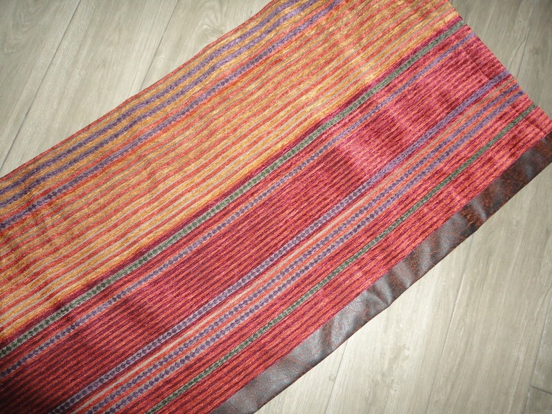 CROSCILL PLATEAU CHENILLE RUST SOUTHWESTERN LEATHER STRIPE (1) VALANCE 20 X 87 gallery