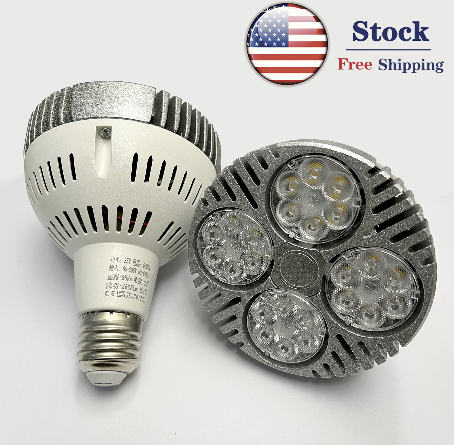 1-12PCS PAR30 E27 35W Natural White LED Lamp 85-265V Ceiling Tracking Spot Light gallery