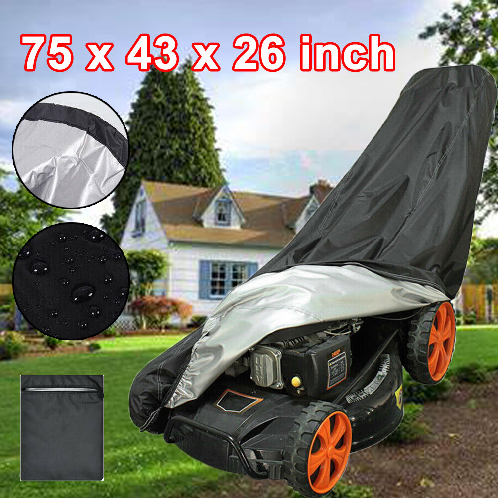 Universal Waterproof Heavy Duty Lawn Mower Cover UV Protector for Push Mowers gallery