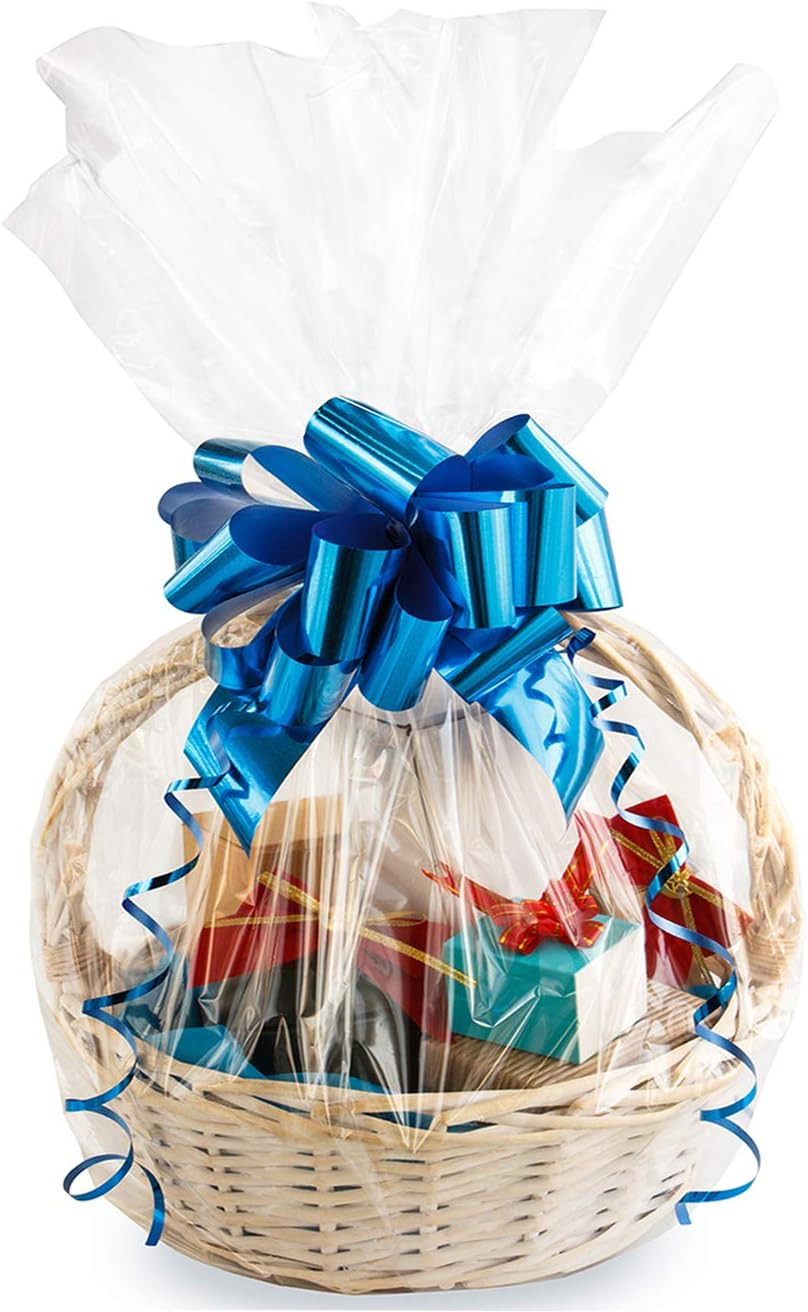 Large Cello/Cellophane Bags,30X 40 Inches Clear Basket Bags OPP Plastic Cellopha gallery