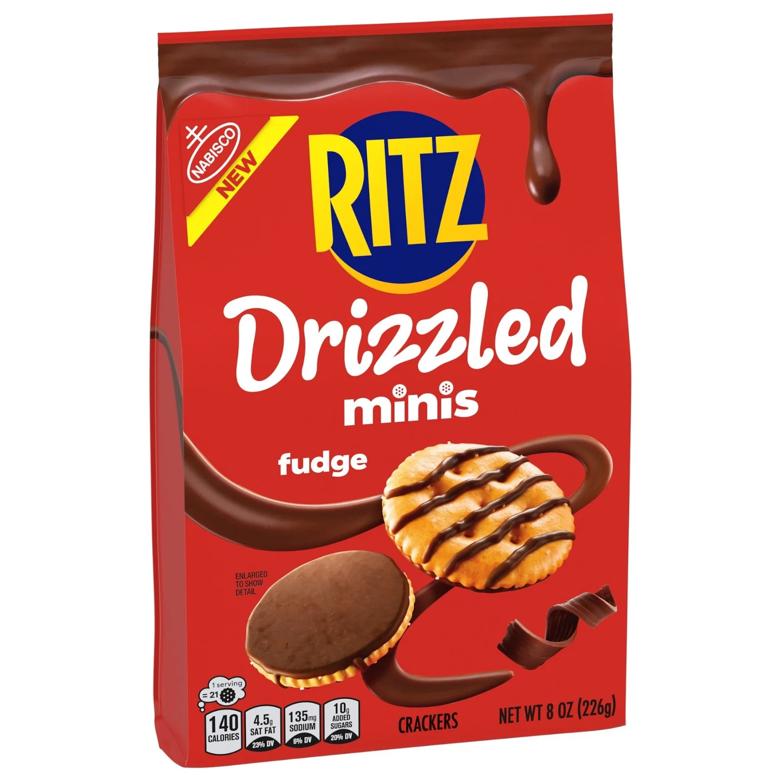 RITZ Drizzled Minis Fudge Crackers, 8 oz gallery