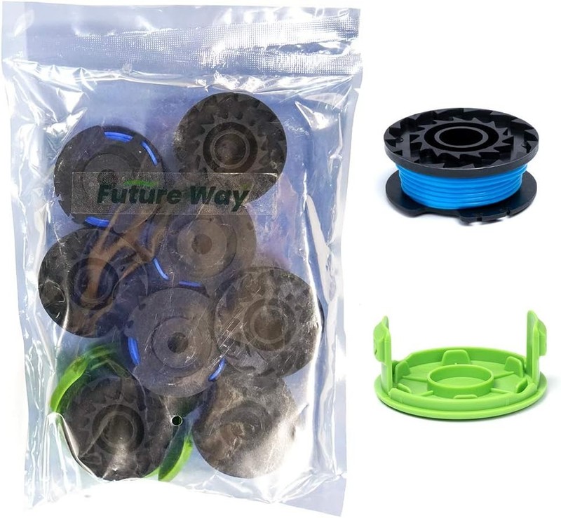 GreatBuddy 8 Pack 29252 Trimmer Spool for Greenworks 20V 40V with 1 Cap 16ft gallery