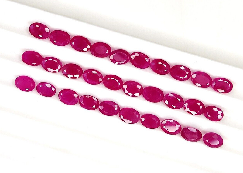 1 Pc Natural Ruby 7x5mm Oval Shape Precious Loose Gemstones For Jewelry Making gallery