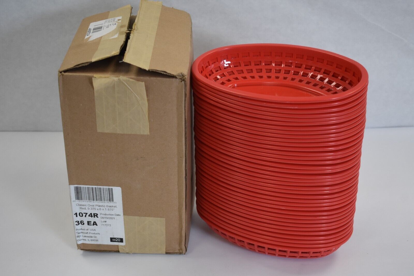 Tablecraft 1047R Classic Oval Food Serving Basket Fast Food Side Order 36 Pack gallery