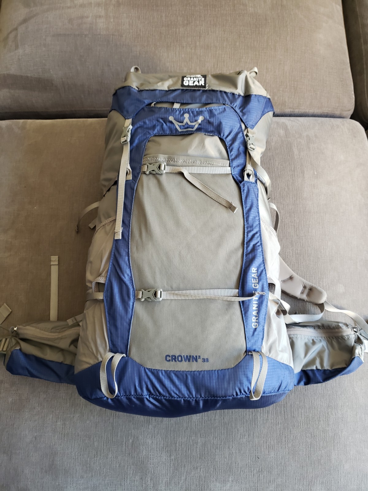 Granite Gear Crown2 38L Internal Frame Backpack Blue Gray Lightweight EXCELLENT! 5