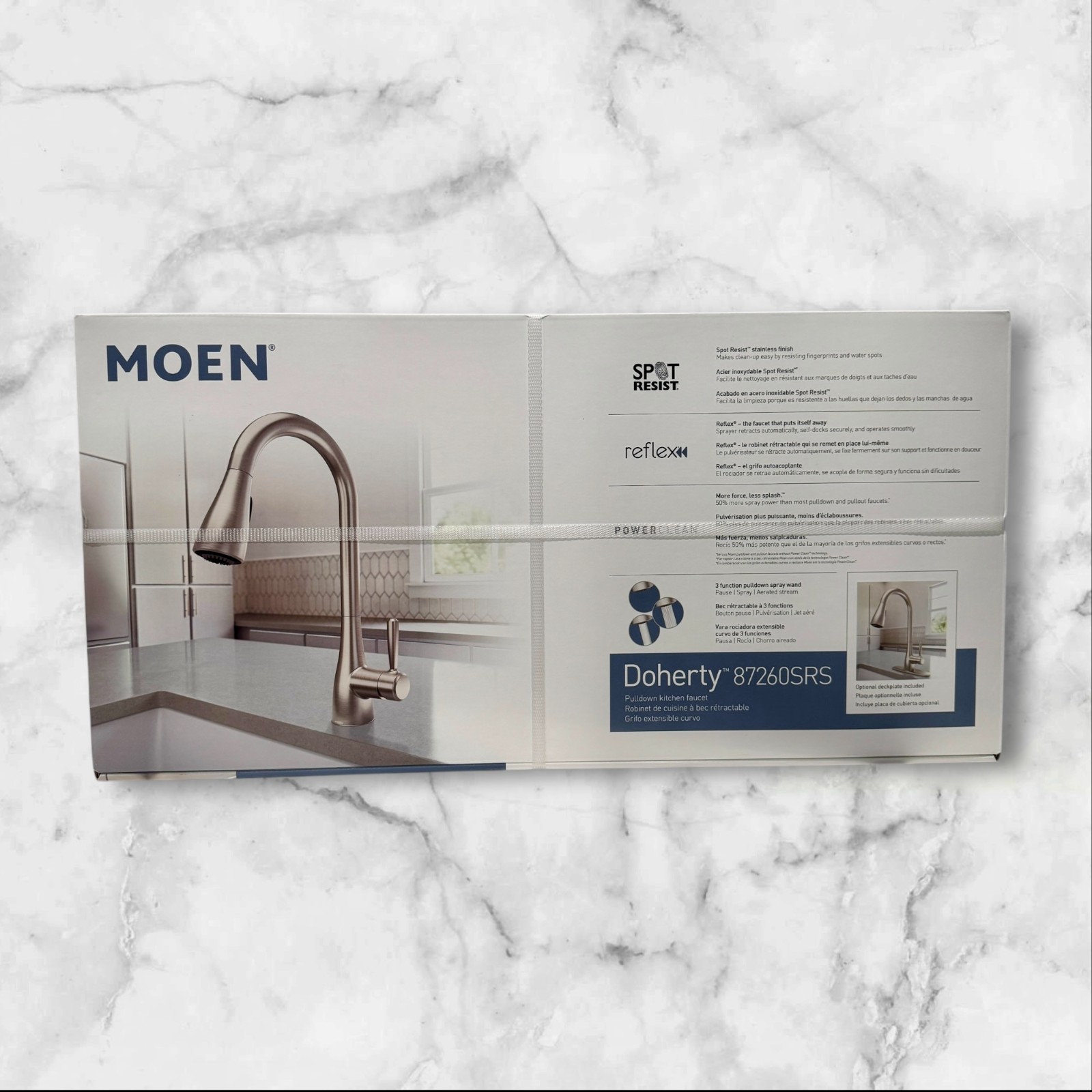 Moen Doherty Single Handle Kitchen Faucet Spot Resist Stainless - 87260SRS gallery