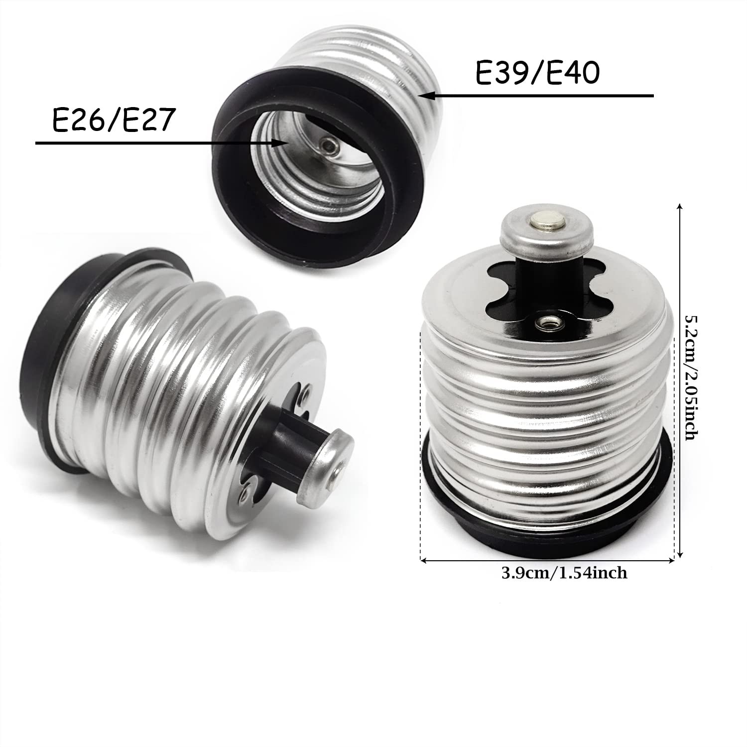 6pcs E39/e40 To E26/e27 Adapter Light Bulb Socket Converter gallery