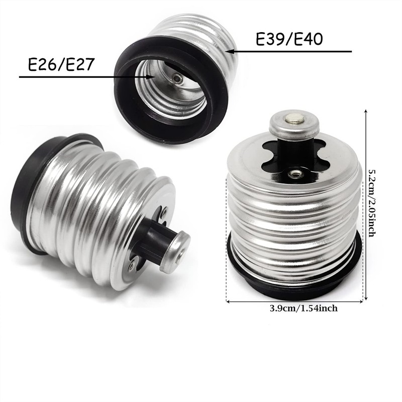 6pcs E39/e40 To E26/e27 Adapter Light Bulb Socket Converter gallery