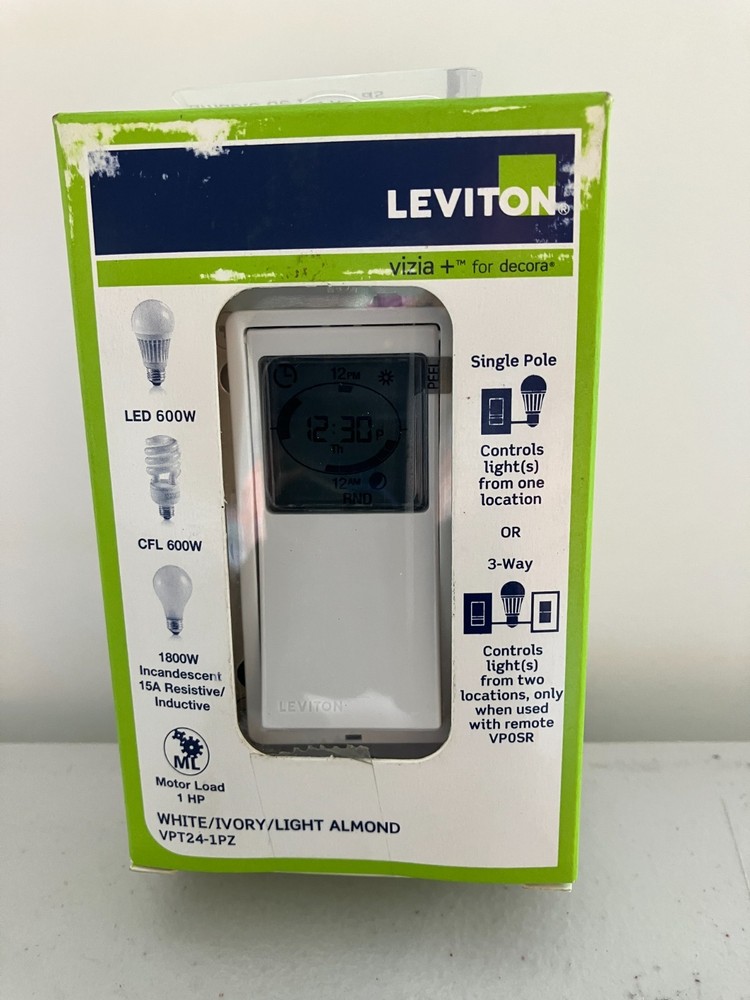 LEVITON 24HR PROGRAMMABLE TIMER VPT24-1PZ