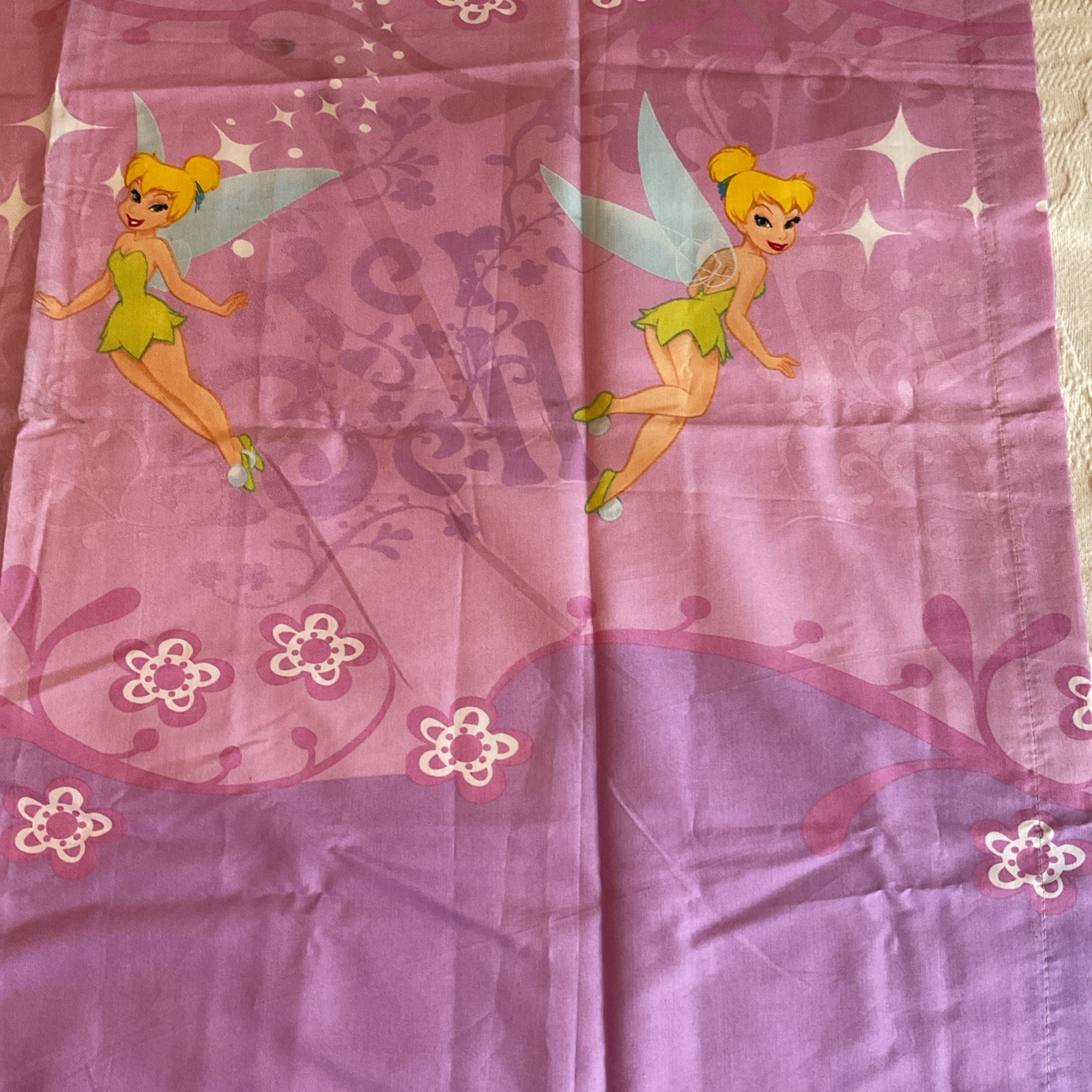 Disney Fairies Tinkerbell Curtain Panel Purple Green Pink 40x65 gallery
