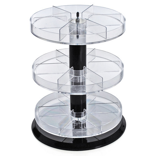 Azar Displays Three Tier Revolving Display 13.5"H x 11"Dia. - 18 Sections gallery