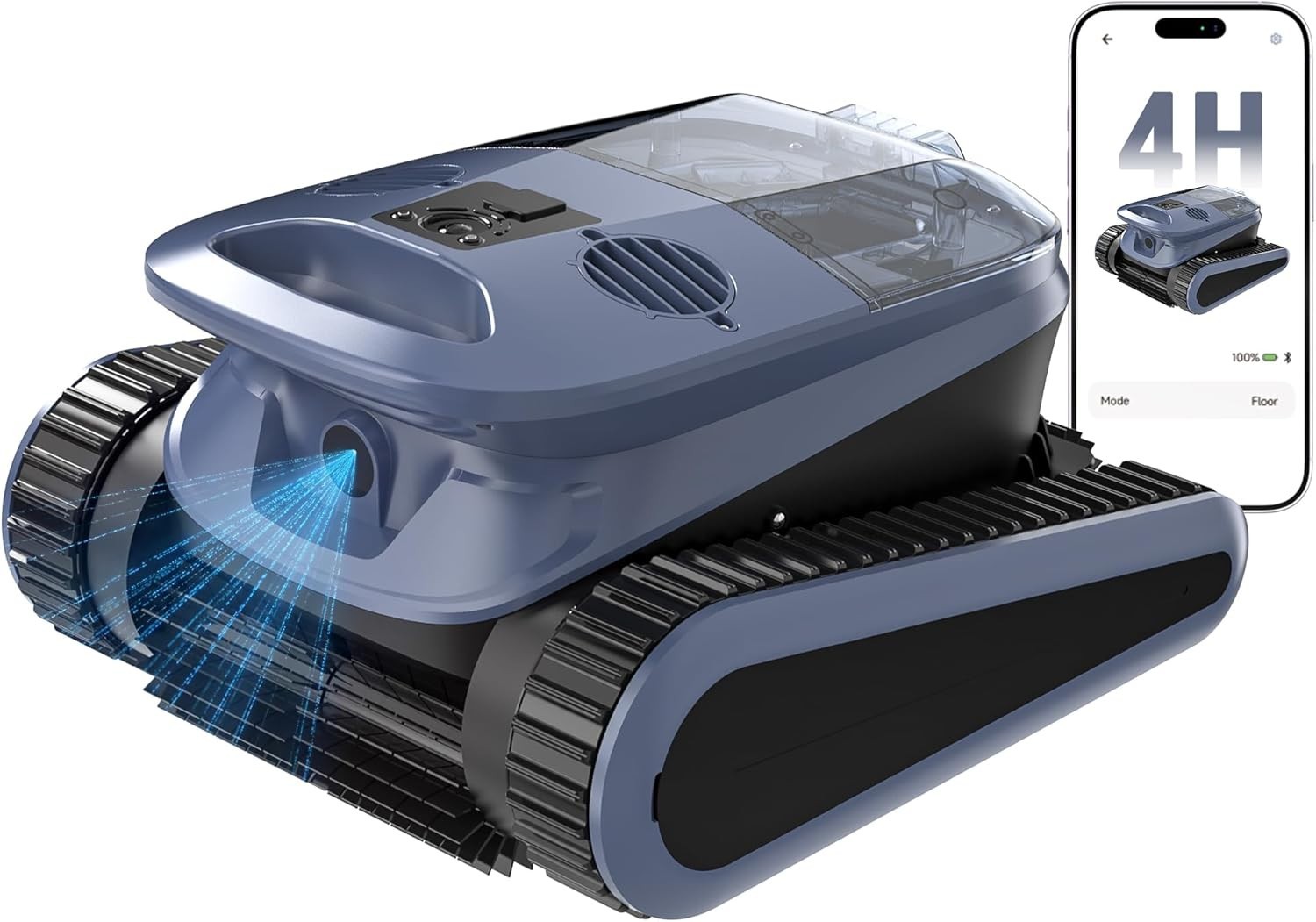 Zyerch 240-Min Cordless Robotic Pool Cleaner Wall-Climbing 2 Brushes&Motors 3230 gallery