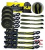 Reflective Ratchet Straps, (4) 1.5" x 15' Tie Down Strap Sets + (4) Soft gallery