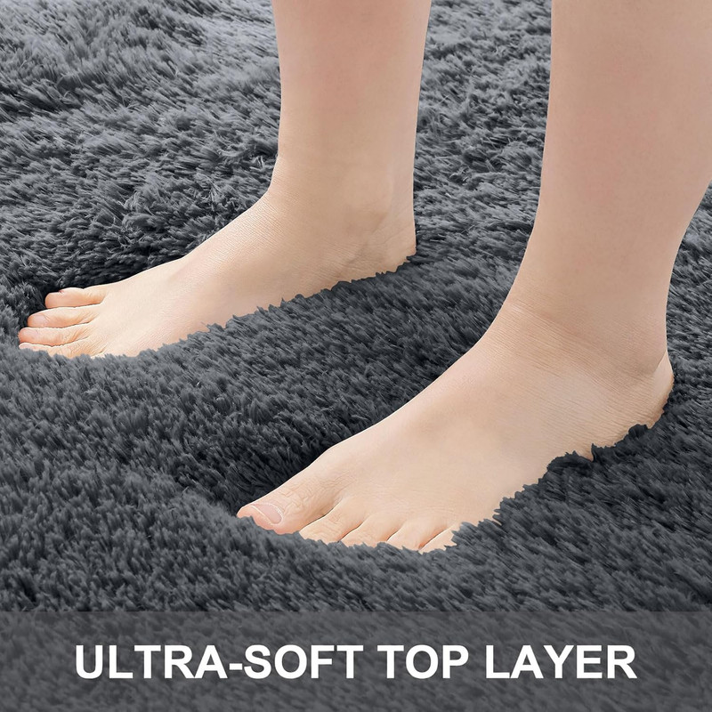 2X3 Machine Washable Small Bedside Rug, Soft Fluffy Shaggy Entryway Throw Rugs f gallery