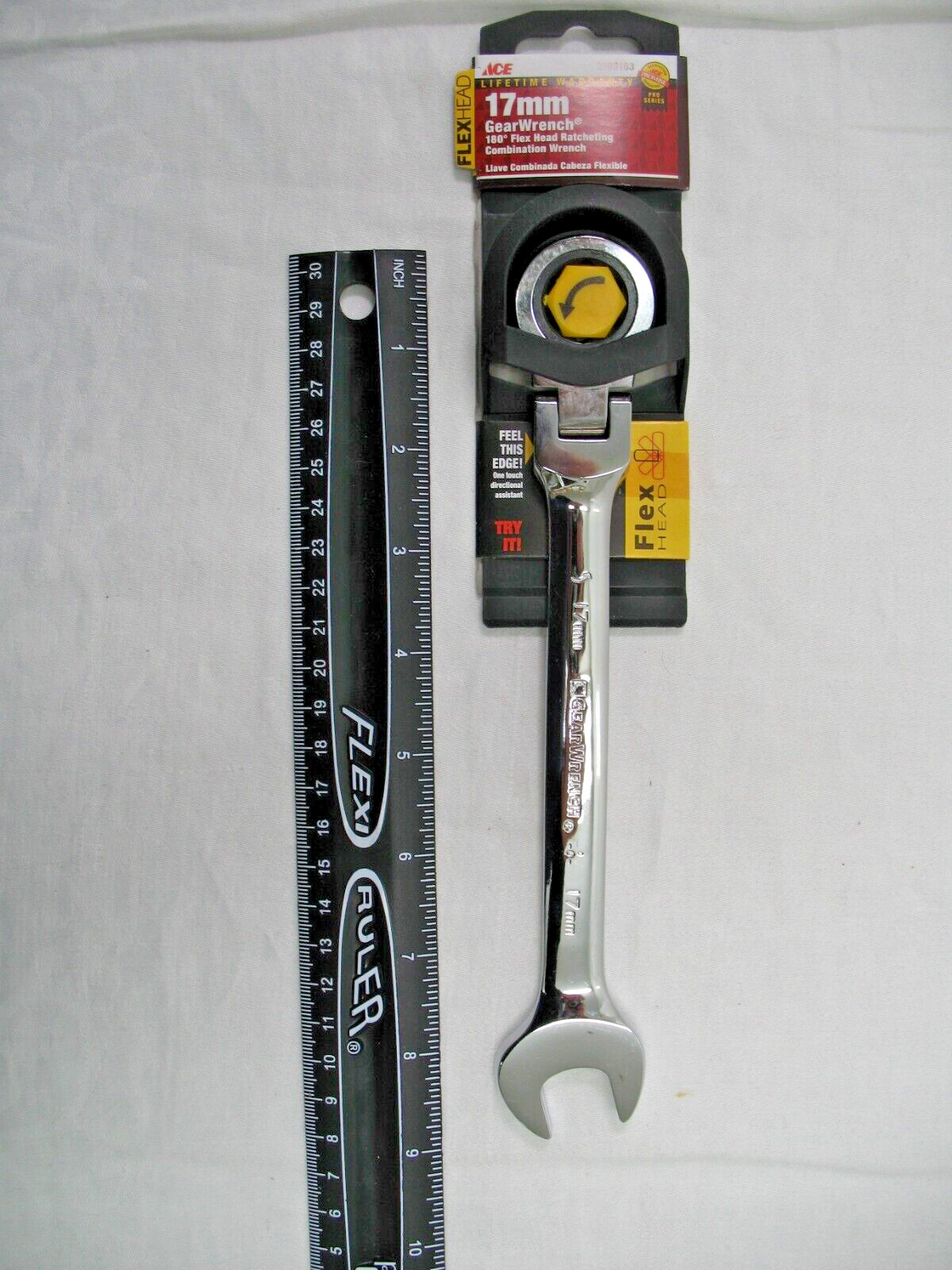GearWrench 17mm Flex Head Ratcheting Combination Wrench - ACE Professional Brand gallery