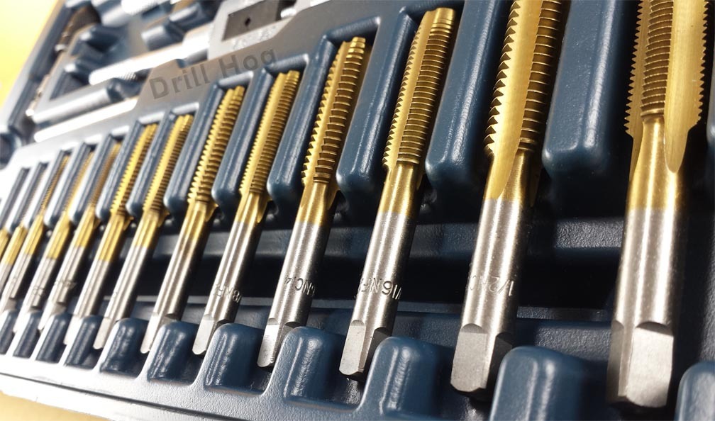 80 Pc Tap & Die Set SAE Standard Tap Metric Die MM Lifetime Warranty Drill Hog gallery