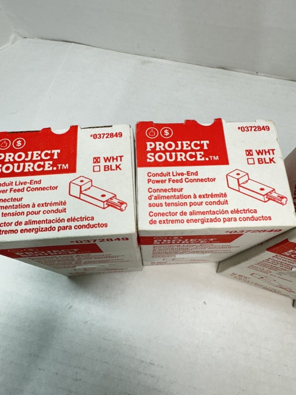 POWER SOURCE COMDUIT LIVE-END POWER FEED CONNECTOR Lot Of 4 Black And White 0372 gallery