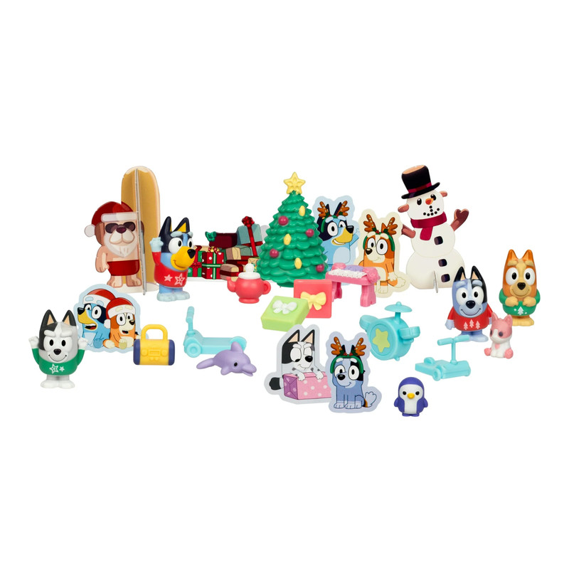 Bluey Advent Calendar 24-Day Countdown | 4 Mini Figures + Accessories | Ages 3+ gallery
