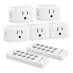 DEWENWILS Wireless Remote Control Outlet,2 Remote 5 Outlets 125V/15A