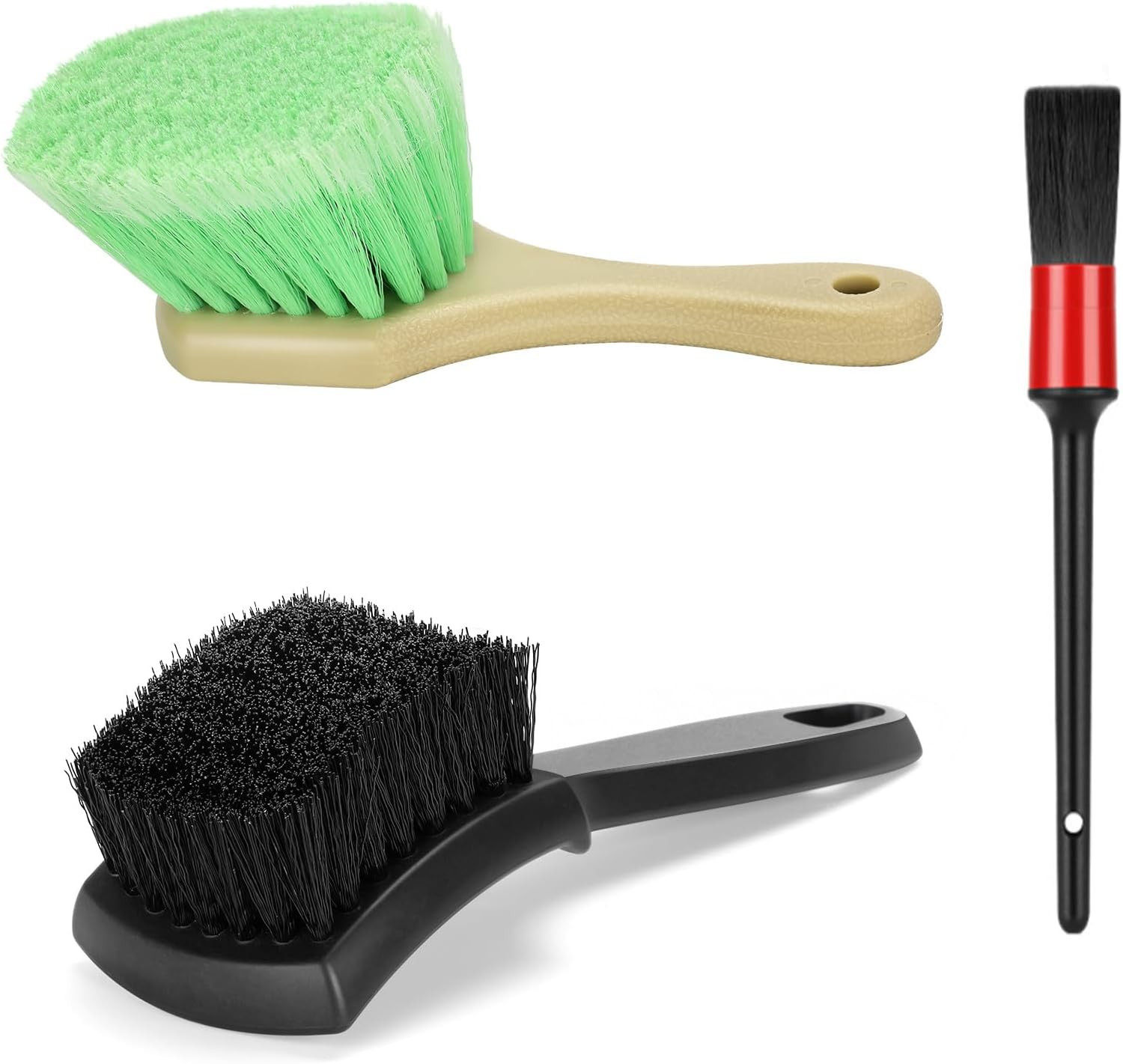 Wheel Rim & Tire Brush Set, Soft & Stiff Bristle Wash Cleaning Supplies Kit gallery