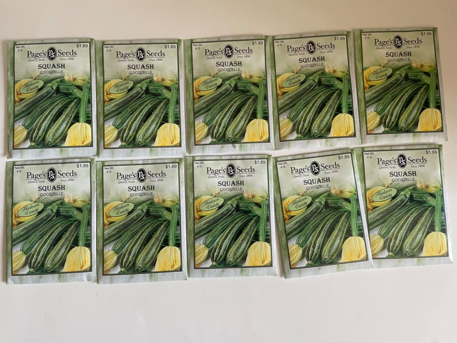 10 Packs (40 Grams total) Cocozelle Squash Seeds Non-GMO 2022 Stock USA Seeds gallery