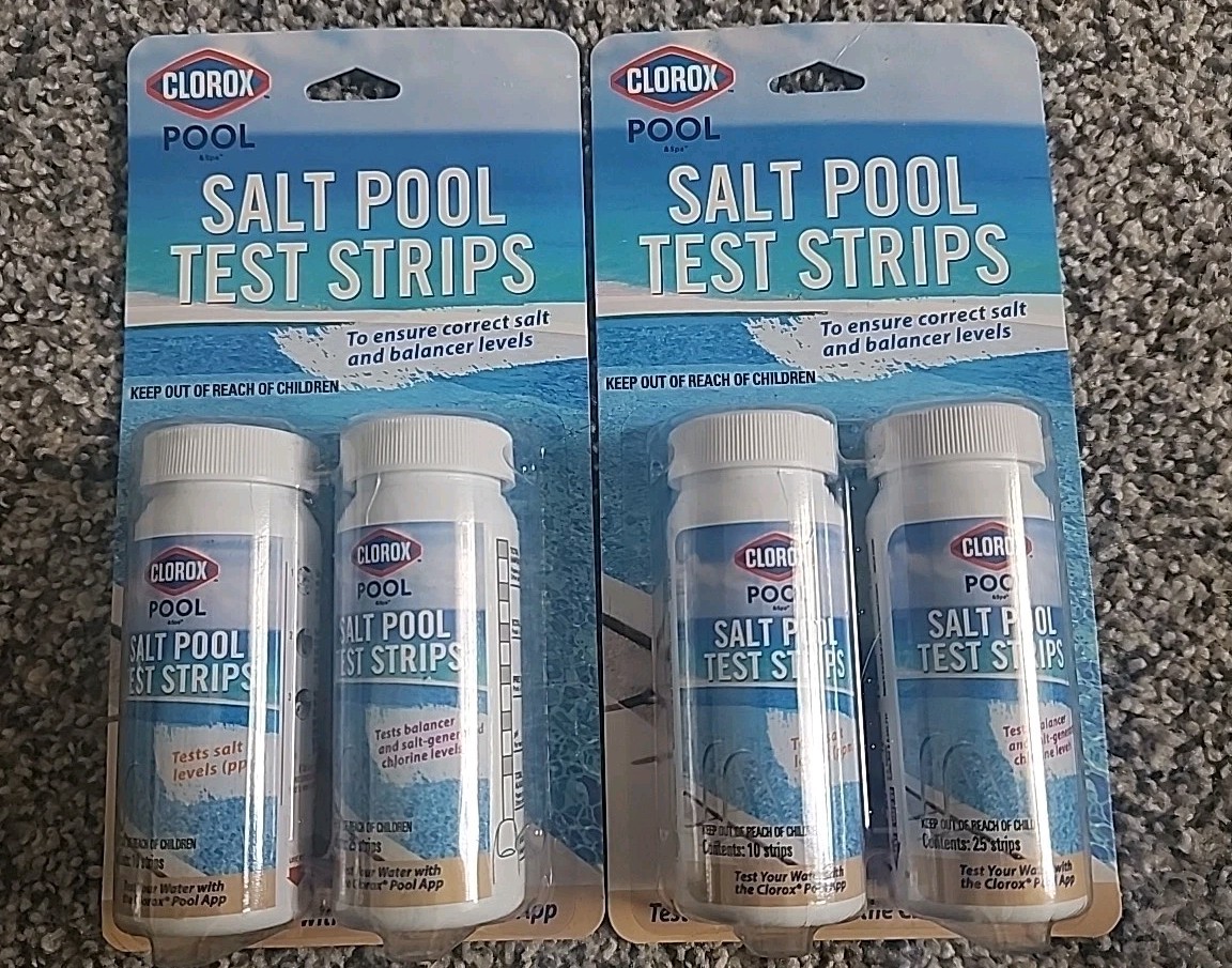 🔥(2-PACK) Clorox Salt Pool Test Strips for Testing Salt Levels & Balancer Level gallery