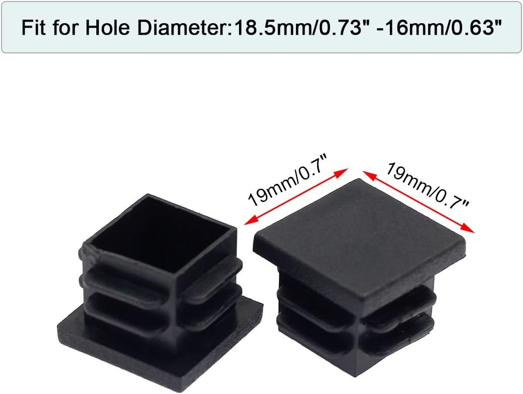 24Pack 19Mm (3/4 Inch) Square Plastic Plug, Square Tubing End Caps, Tubing Post gallery