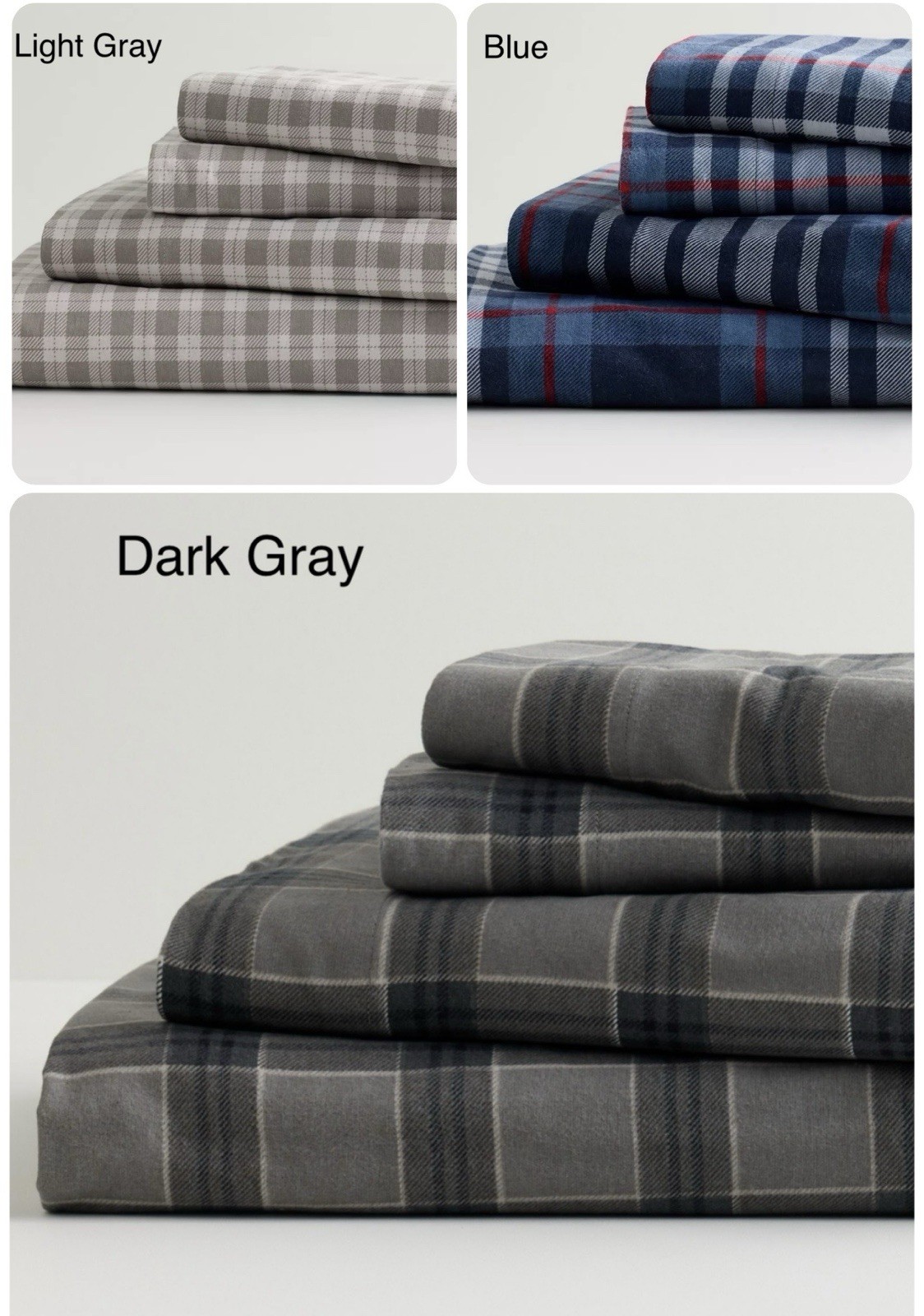 Cuddl Duds Heavyweight Flannel Sheet Set, Plaid 4pc, Sz Q or K, Brand New gallery