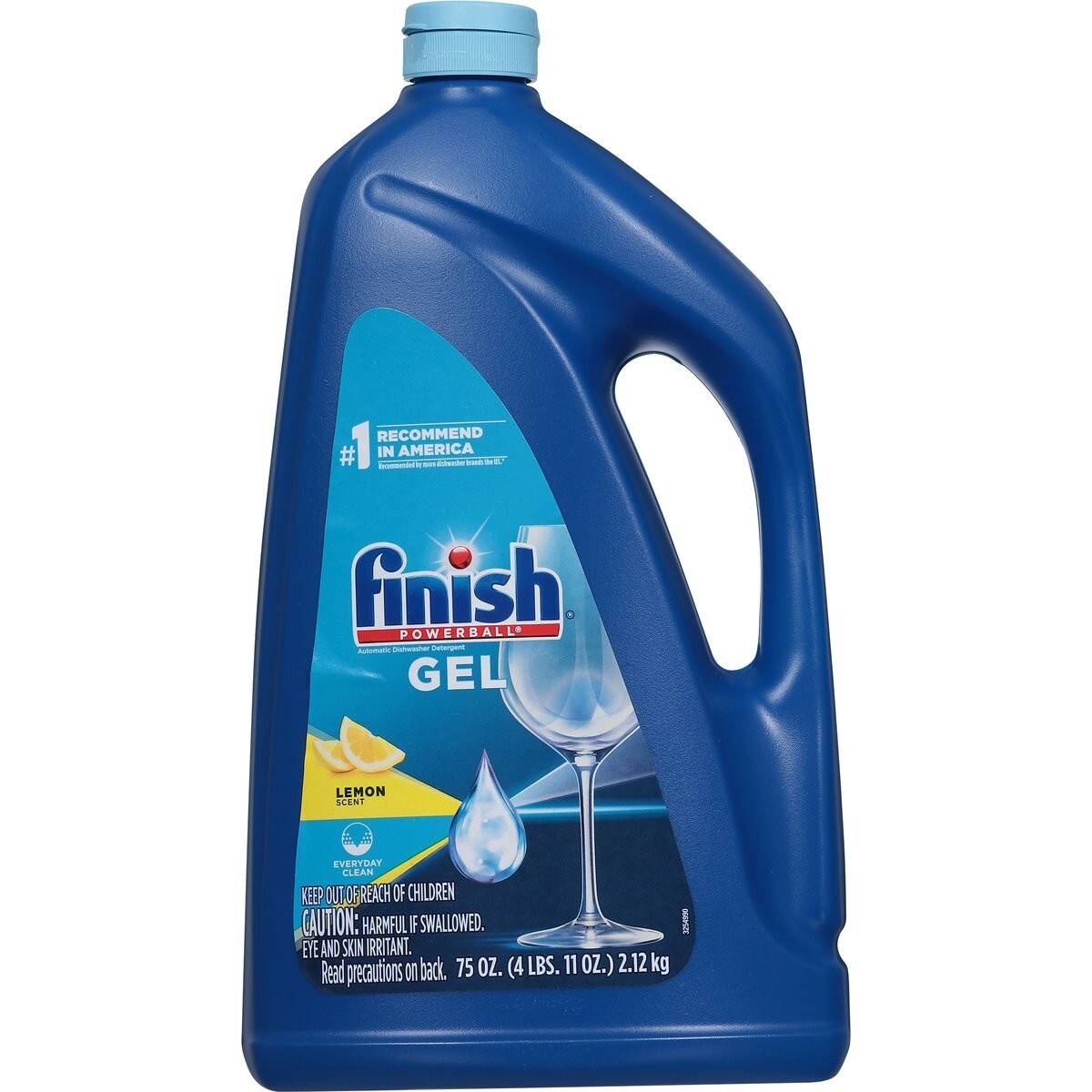 New Finish Powerball Dishwasher Detergent Gel Liquid, Lemon Scent, 75oz gallery