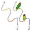 2-Pack Rope Perches for Bird Cages, 31.5 in Length Rope [Pink Blue] gallery