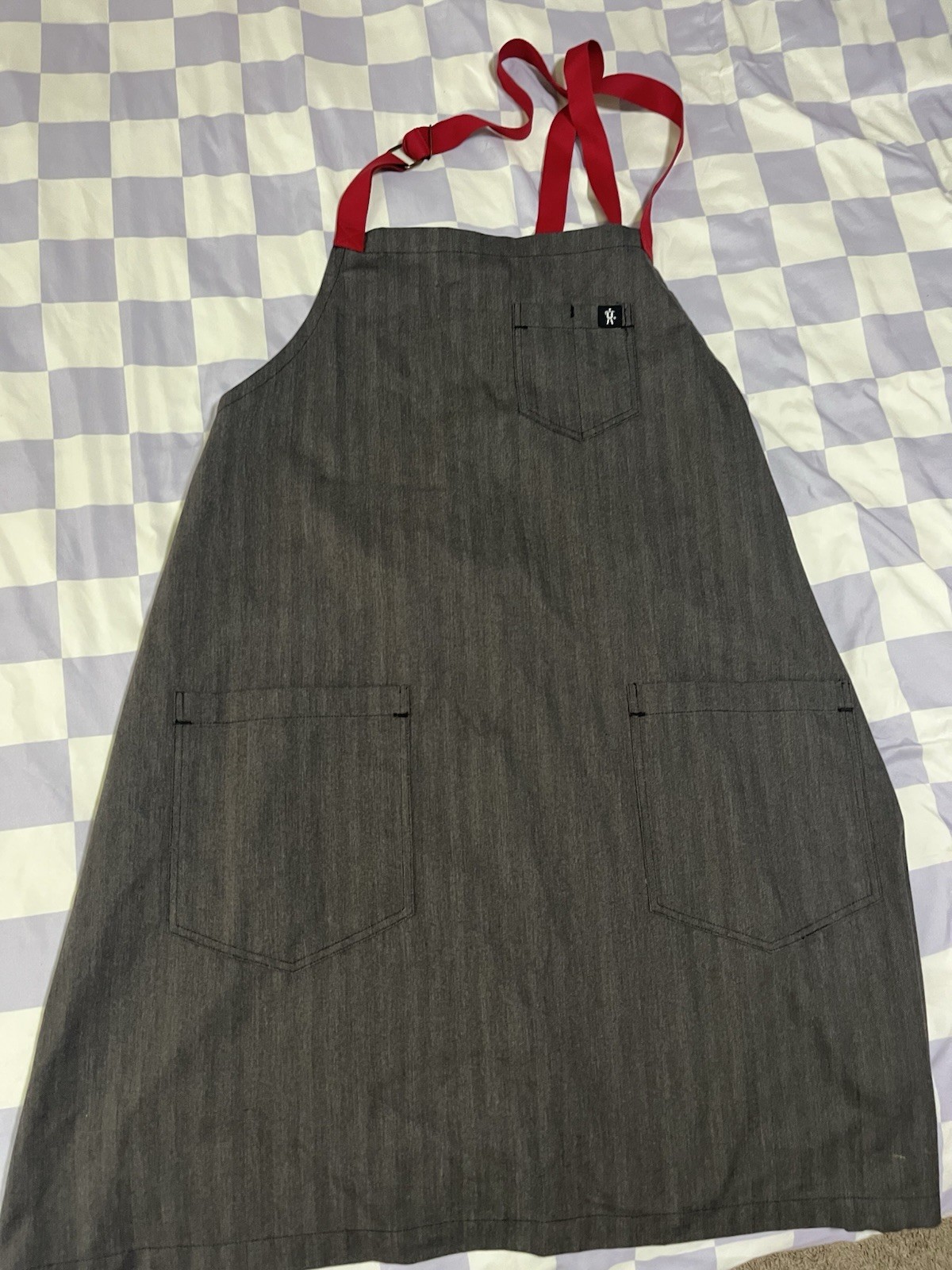 Apron Polyester Cotton Blend Cooking Arts Gardening Stylish Grey Pattern gallery