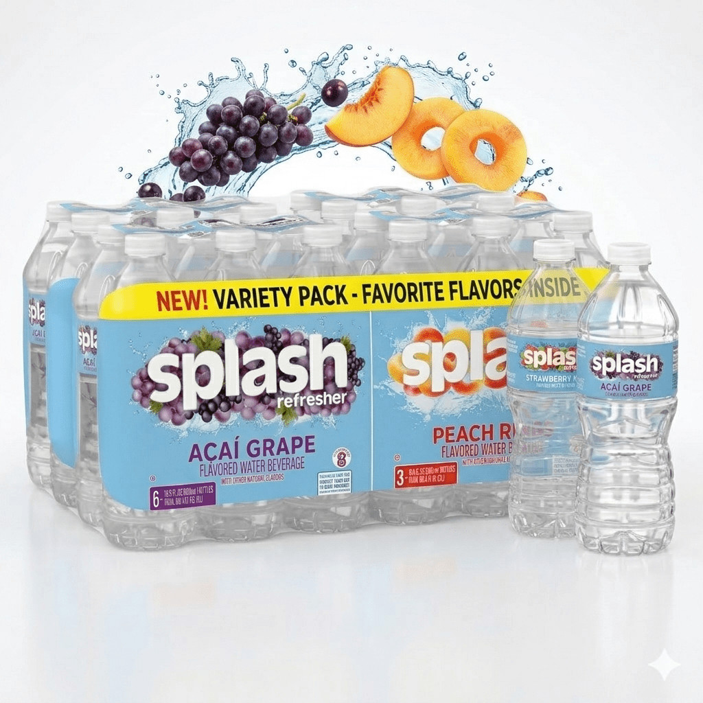 SPLASH Refresher Acai Grape & Peach Rings 16.9oz 24 Pack 12 Each gallery