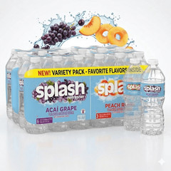 SPLASH Refresher Acai Grape & Peach Rings 16.9oz 24 Pack 12 Each