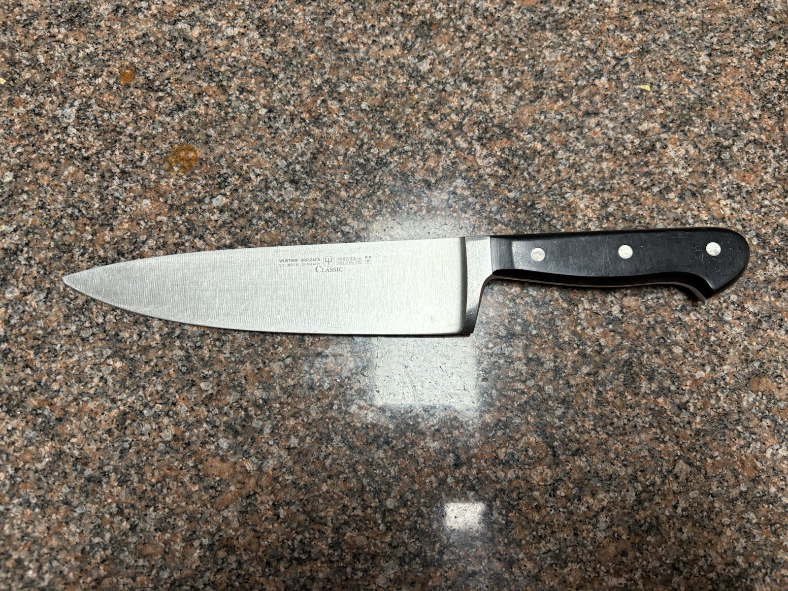 WUSTHOF DREIZACK CLASSIC 8" Chefs Knife 4582/20cm Solingen Germany X50 Cr Mo V15 gallery