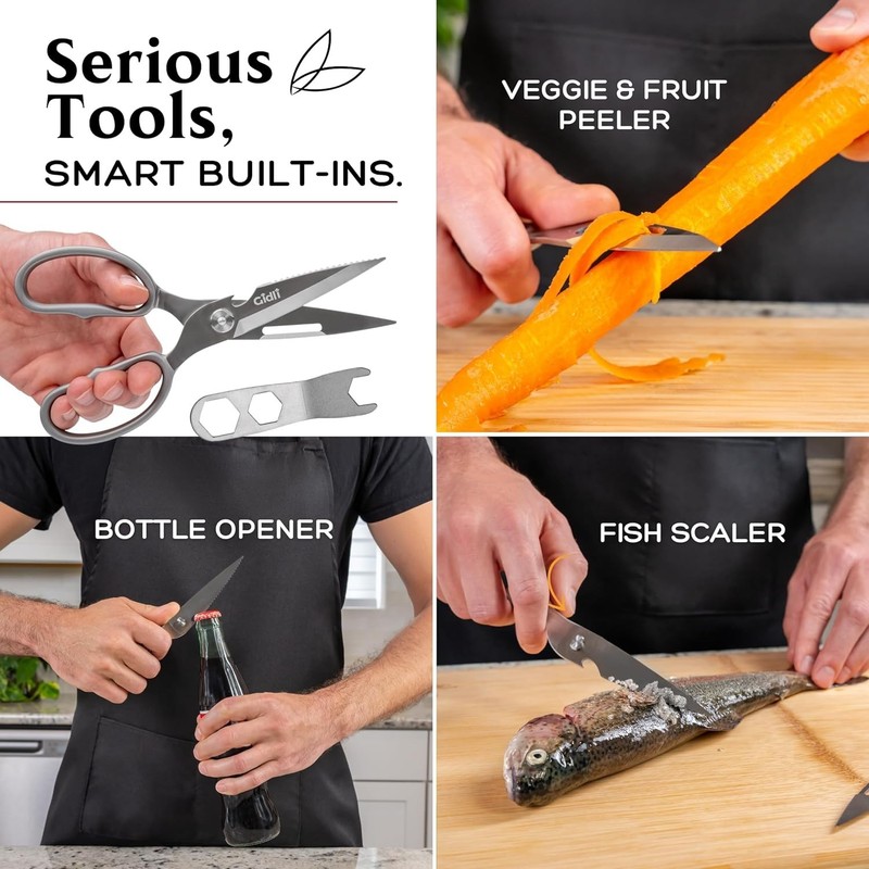 PREMIUM KITCHEN SCISSORS LIFETIME REPLACEMENT WARRANTY HEAVY DUTY KITCHEN SHEARS gallery