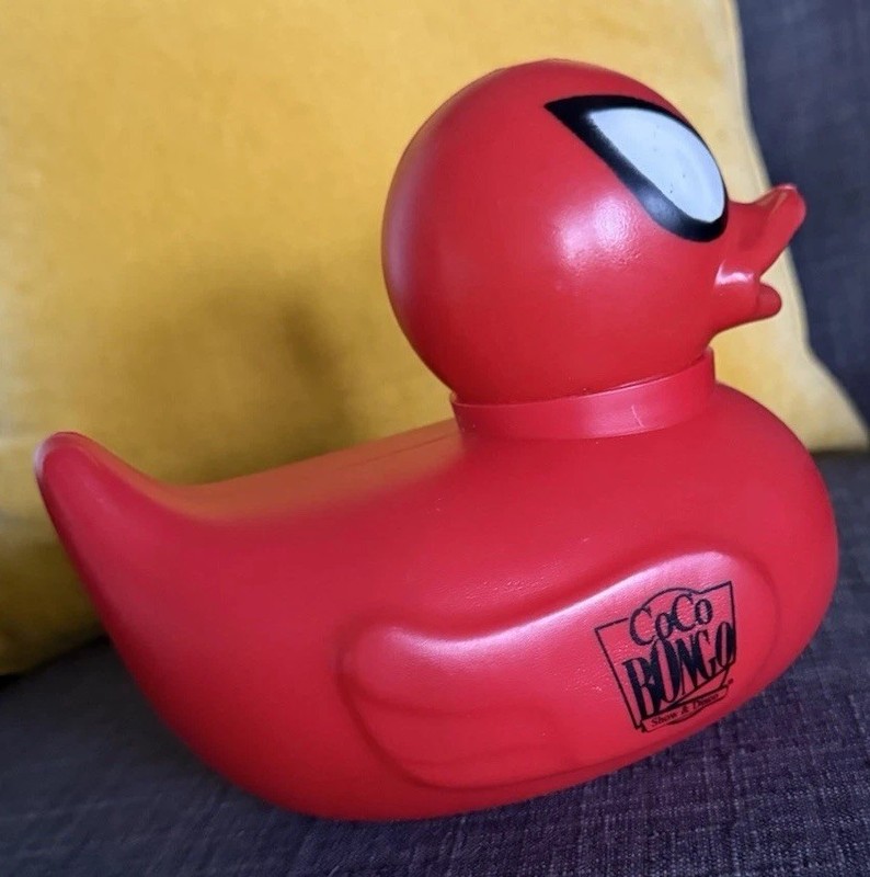Spiderman Red Black Plastic Drink Coco Bongo Huge Duck Mexico Collector VISIT US gallery