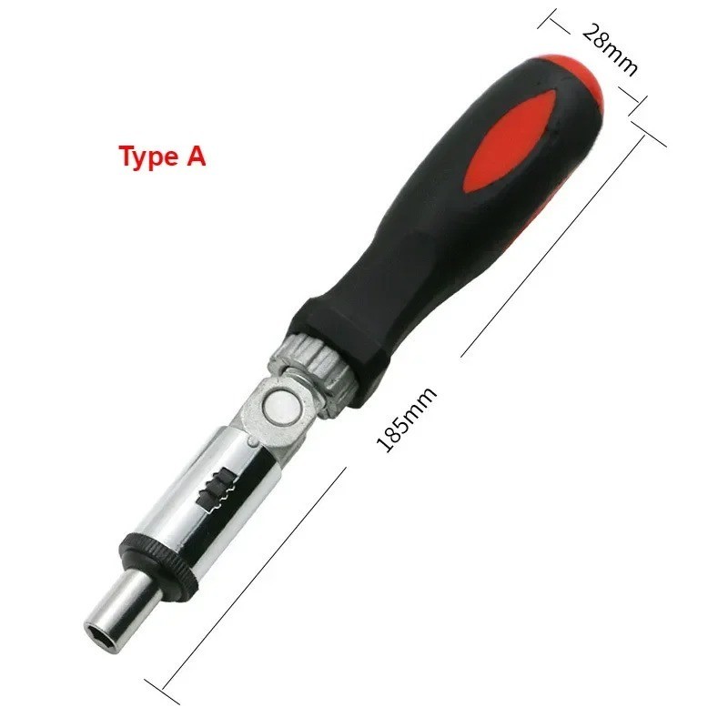 Multi Function Ratchet Screwdriver Variable 0 180 Degree 1/4 Inch Hex Interface