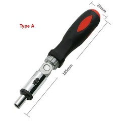 Multi Function Ratchet Screwdriver Variable 0 180 Degree 1/4 Inch Hex Interface