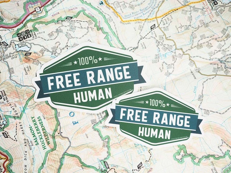 Free Range Human Sticker gallery