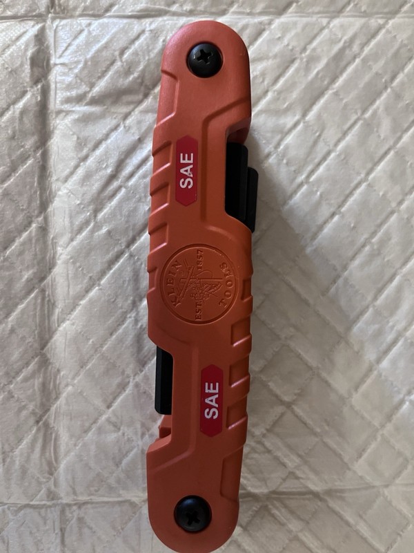 Klein Tools 70550 8pc SAE Folding Hex Key Set, Non-Ratcheting Orange/Black gallery