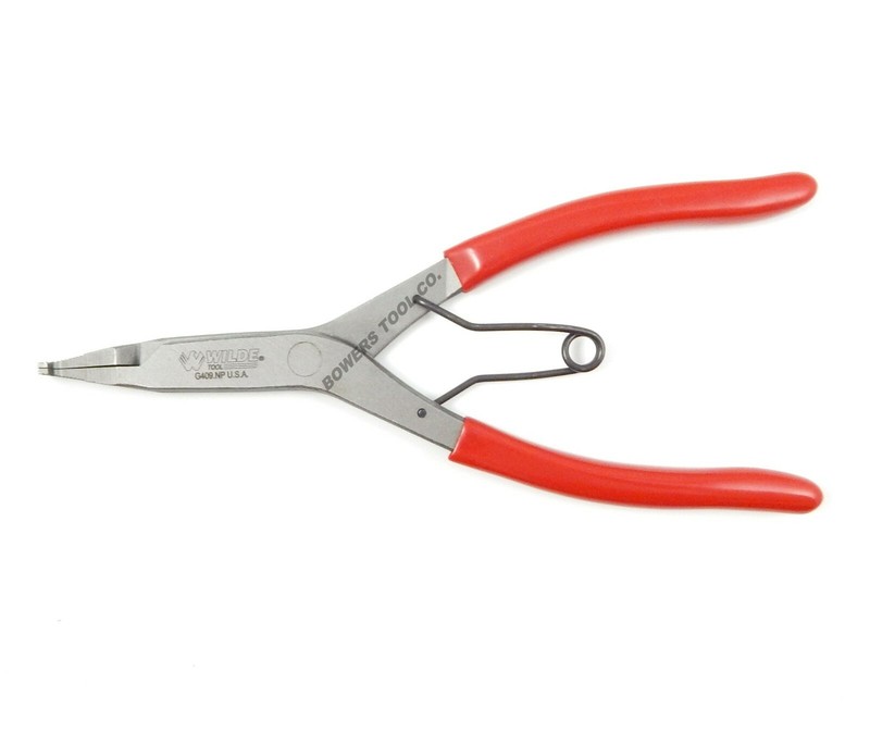 Wilde 9" Right Angle 90 Degree Lock Ring Pliers Snap Retaining Satin Finish USA gallery