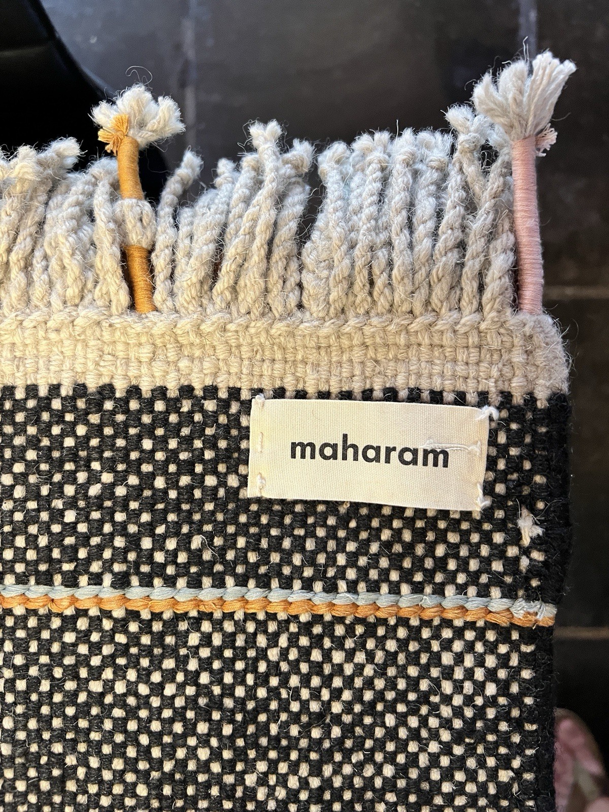 DWR Maharam Argali Wool & Silk Rug - Hella Jongerius - 5x7 ft - Black Multicolor gallery