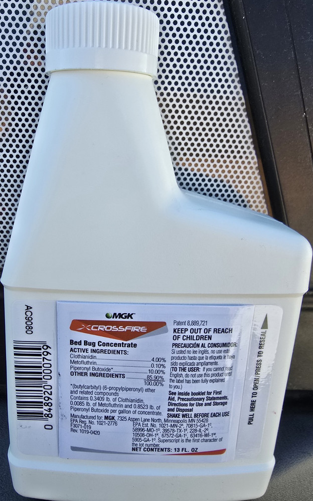 MGK Crossfire Bed Bug Concentrate Indoor 13 fl oz EPA 1021-2776 MPN 306176