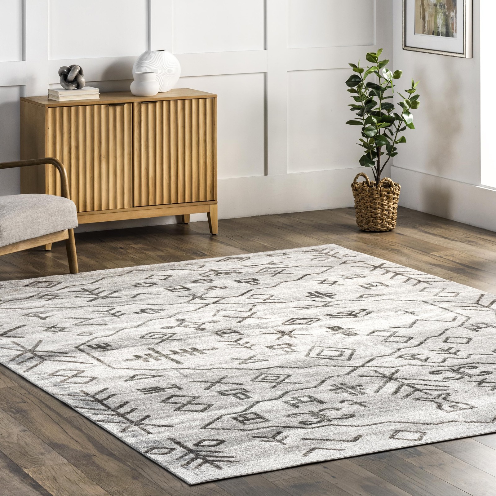 Nuloom Rhonda Machine Washable Global Inspired Moroccan Accent Rug 33 X 5 Grey gallery