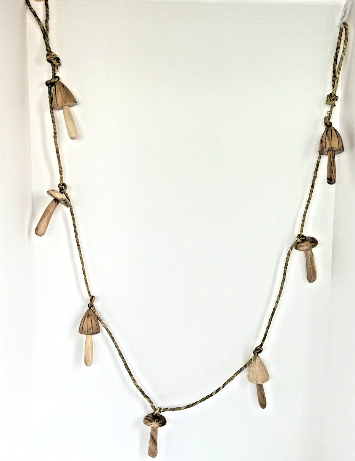 Wood Mushroom Garland 72 Inch Toadstool Woodland Nature Natural Color New W Tag gallery