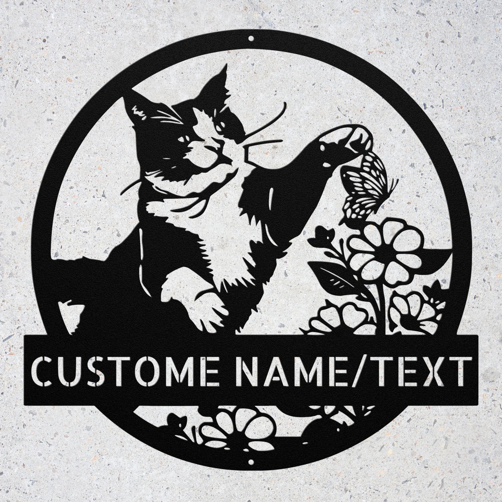 Personalized Cute Cat Metal Sign Custom Pet Wall Decor Gift for Cat Lovers gallery