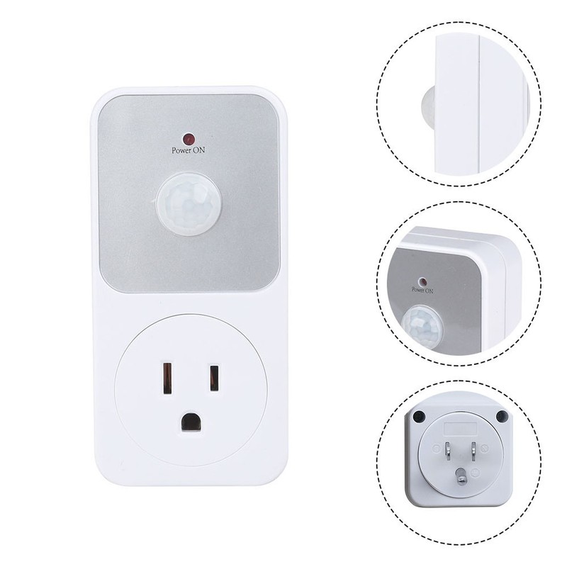 1800W PIR Sensor Power Socket Switch for Living Room and Garage Lights gallery