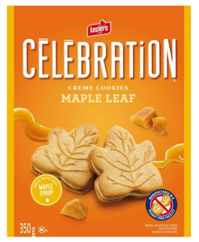 Celebration Leclerc Maple Leaf Creme Cookies, 350g (3 Pack) gallery