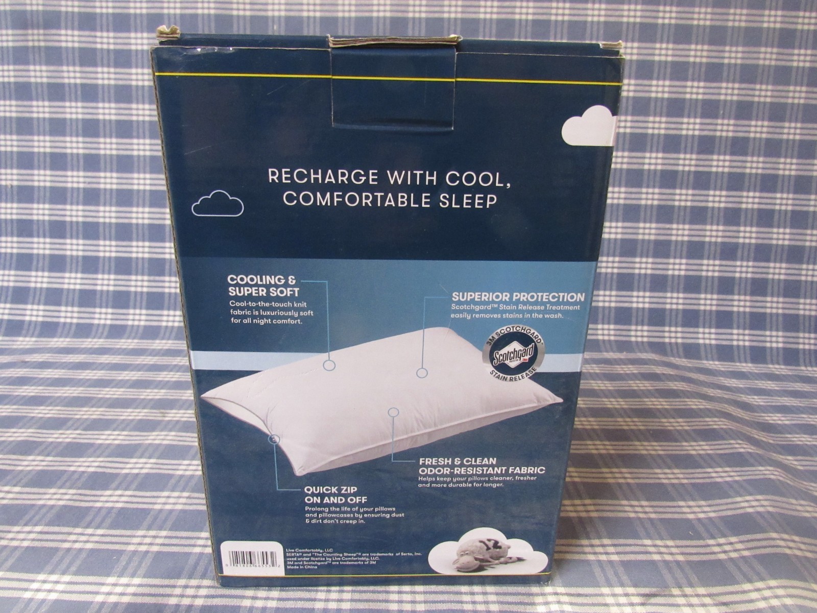 Serta Power Chill Cooling Pillow Protectors Queen Size (New 2 Pk) FREE SHIPPING. gallery